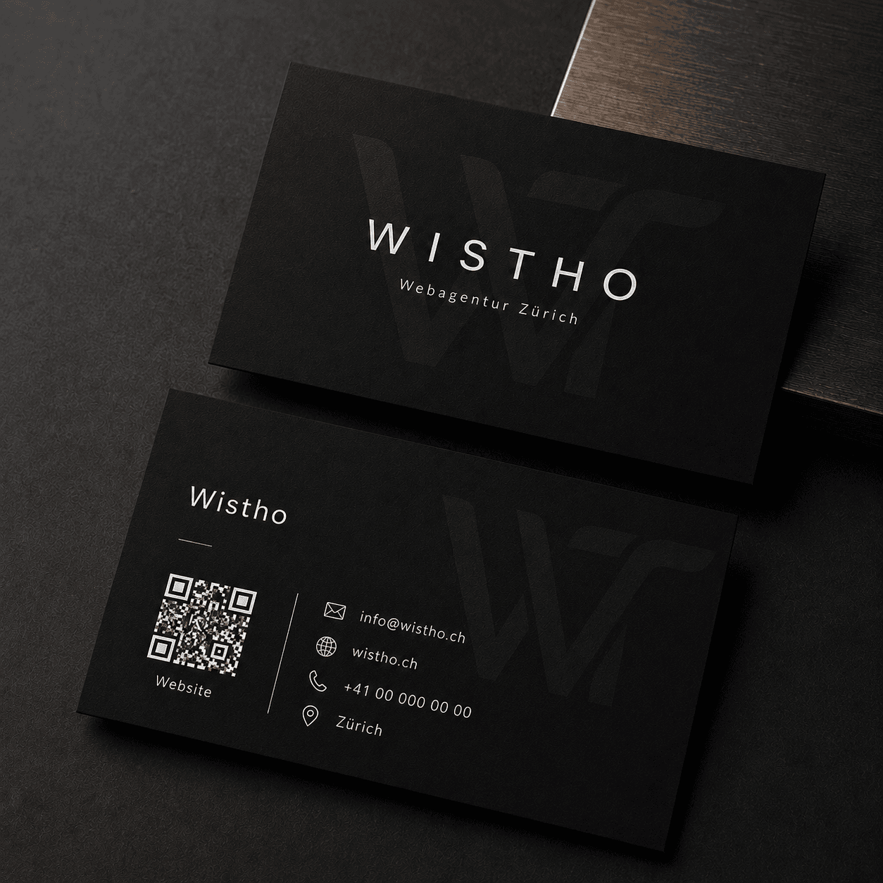 Wistho Business Cards – Vorder- und Rückseite